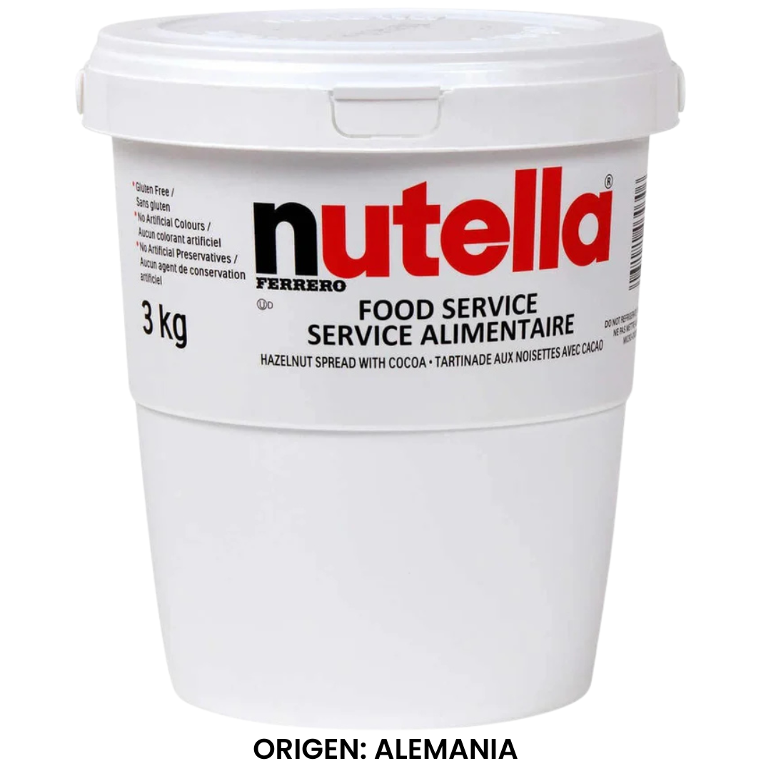 Crema Avellanas con Cocoa Alemana Nutella 3 kg