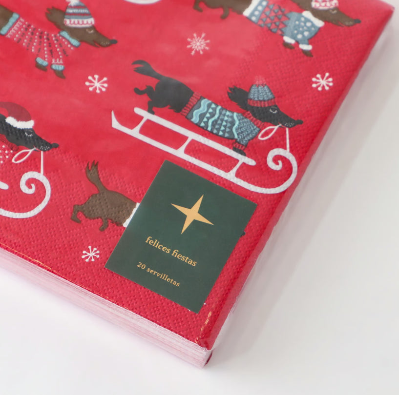 Servilletas Sledshund Christmas 33 x 33 cm 1 un