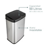 Basurero con Sensor 50L Ninestars