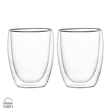 Set 2 Vasos Vidrio Doble Pared 350 ml Home Logics 1 un