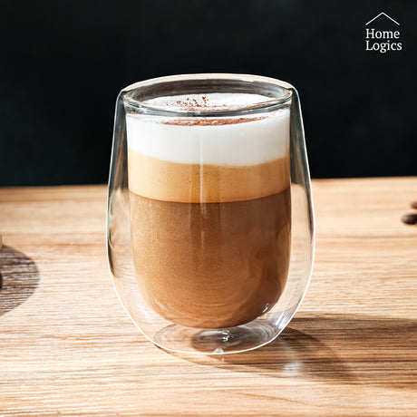 Set 4 Vasos Vidrio Doble Pared 300 ml Home Logics 1 un