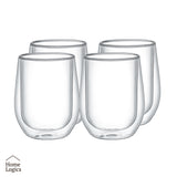 Set 4 Vasos Vidrio Doble Pared 300 ml Home Logics 1 un