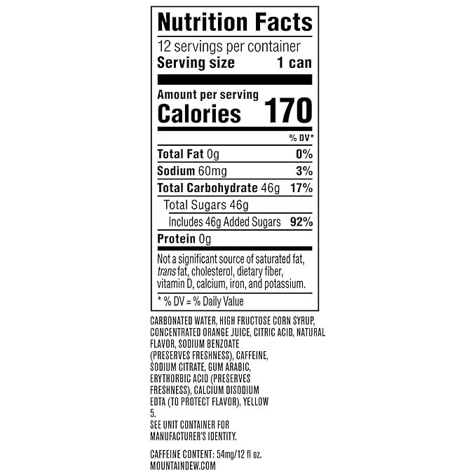 Bebidas Lata Mtn Dew 12 un x 355 ml
