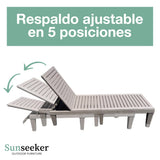 Reposera Sun Lounger Madera Plástica Arena Sunseeker 1 un