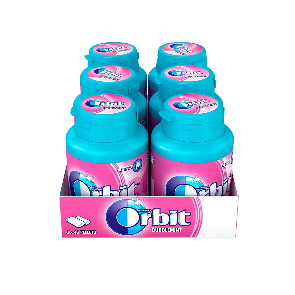 Chicles Bubblemint Bottle Orbit 6 x 64 g