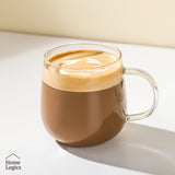 Set 4 Tazas Single Wall Glass 400 ml Home Logics 1 un