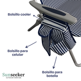 Silla de Playa Alta Navy Blue Sunseeker 1 un
