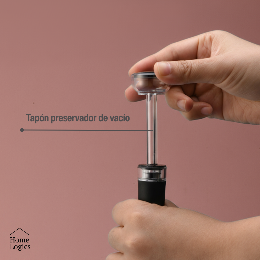 Kit Sacacorchos Eléctrico Recargable con Accesorios Home Logics 1 un