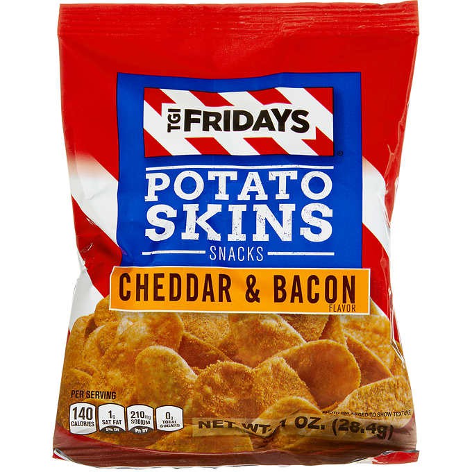 Snack de Cáscaras de Papa Queso y Tocino Caja T.G.I. Friday's 50 un x 28,3 g