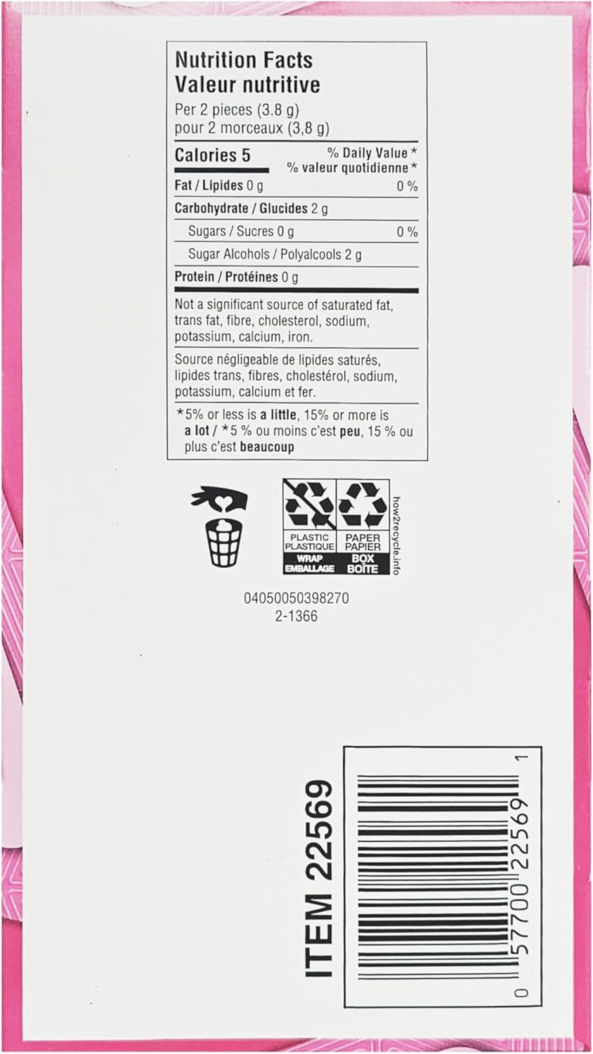 Chicles sin Azúcar Bubblegum Trident 12 x 14 un