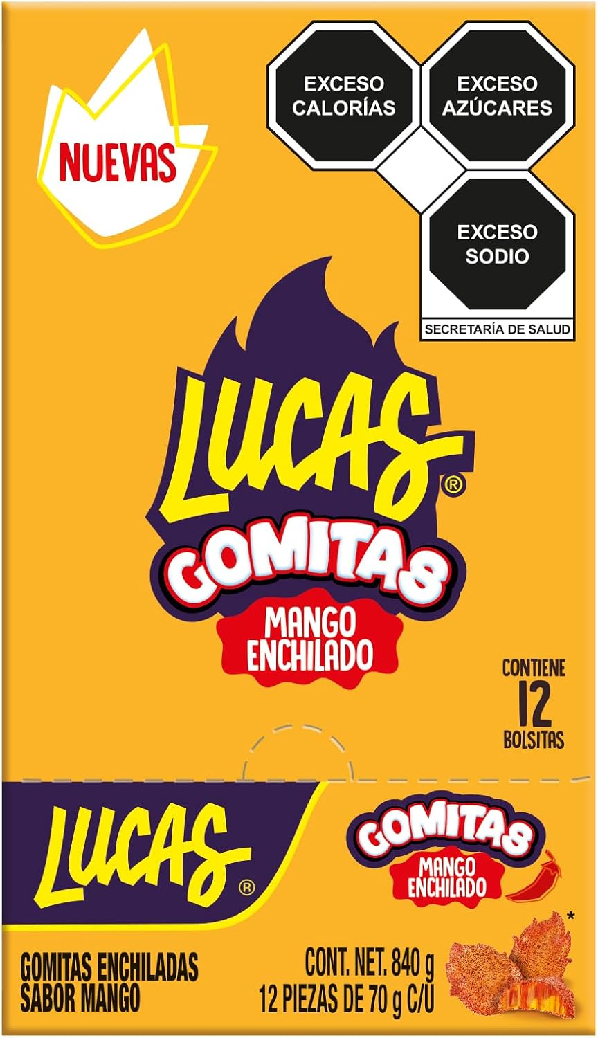 Gomitas Mango Enchilado Lucas 12 x 70 g