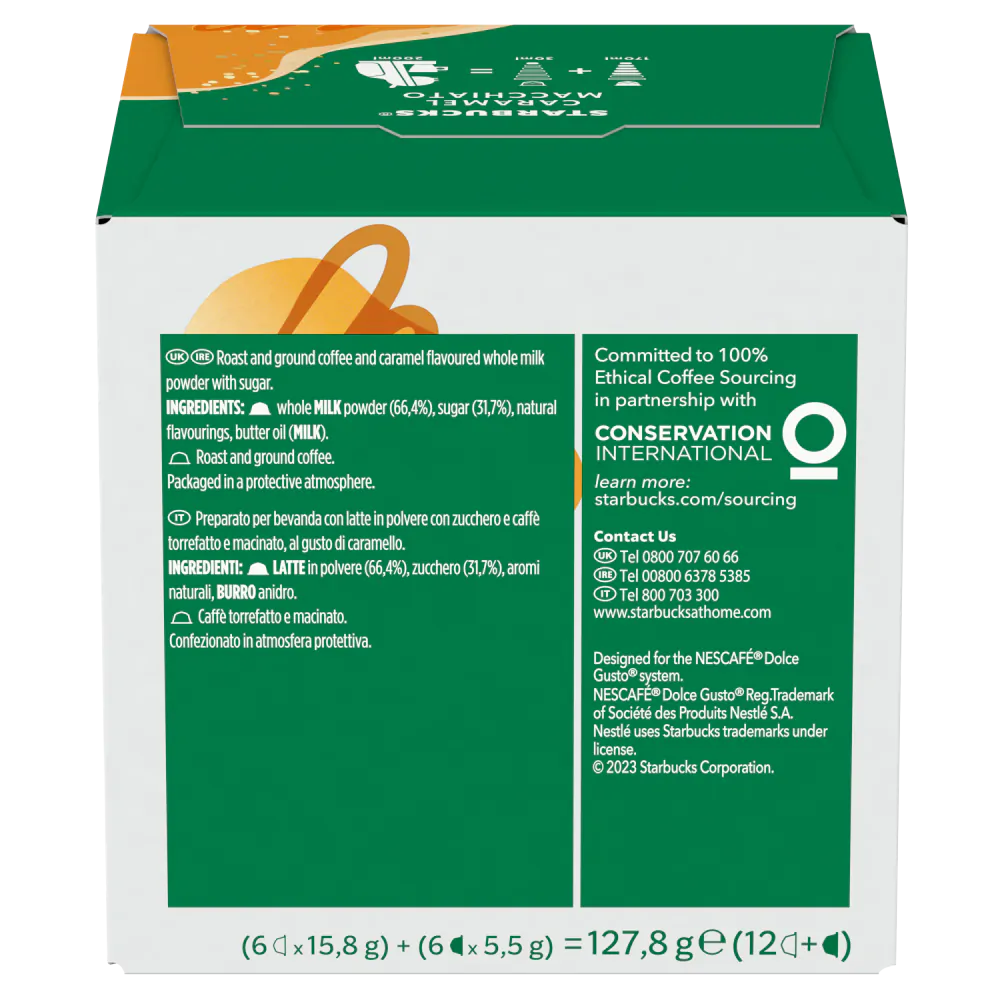 Cápsulas Starbucks Caramel Macchiato Dolce Gusto 12 un