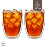 Set 2 Vasos Vidrio Doble Pared 350 ml Home Logics 1 un