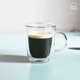 Set 4 Tazas Vidrio Doble Pared 80 ml Home Logics 1 un