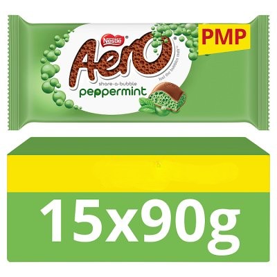 Barra Chocolate Aero Peppermint Nestle 15 x 90 g