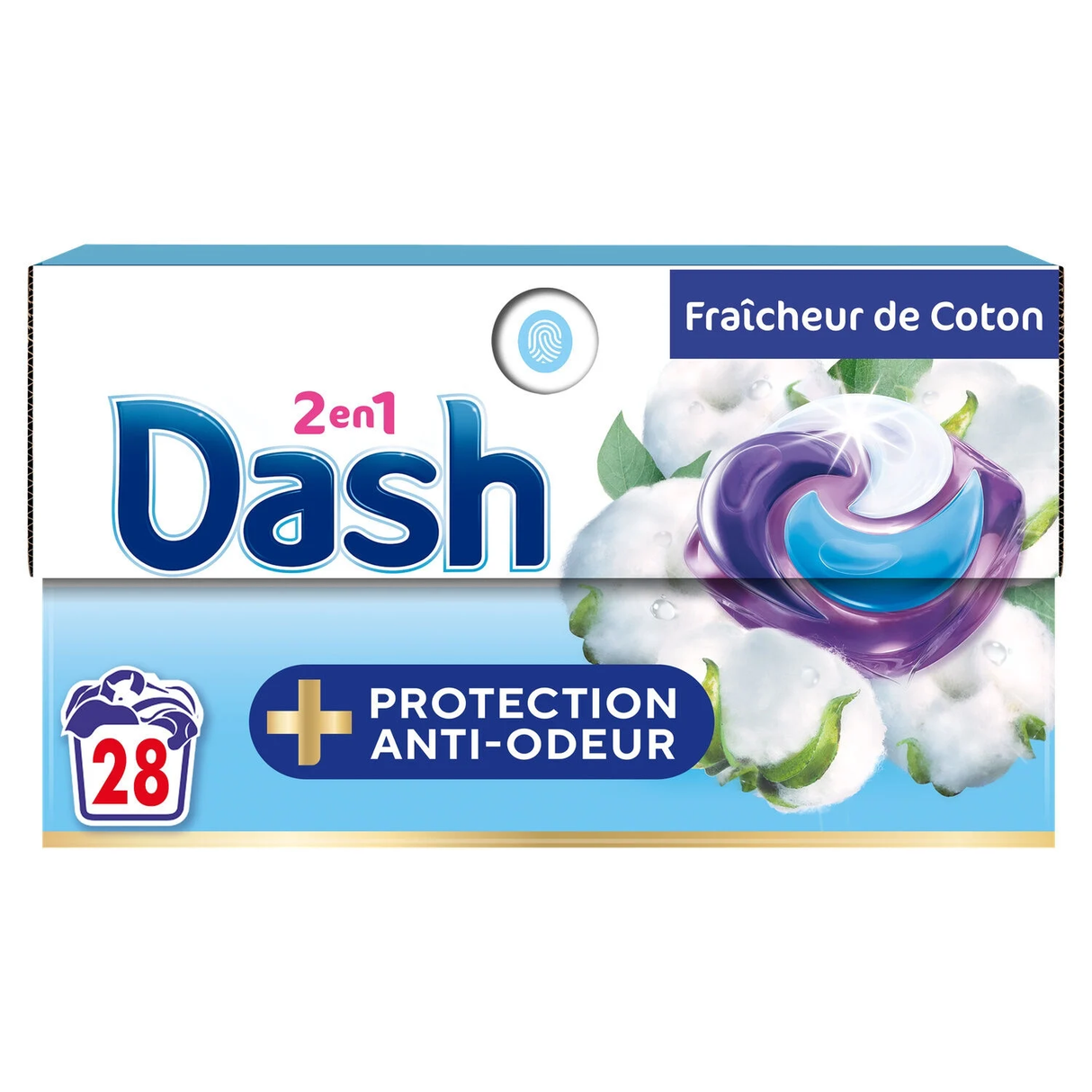 Detergente en Cápsulas Cotton Freshness Dash 28 un