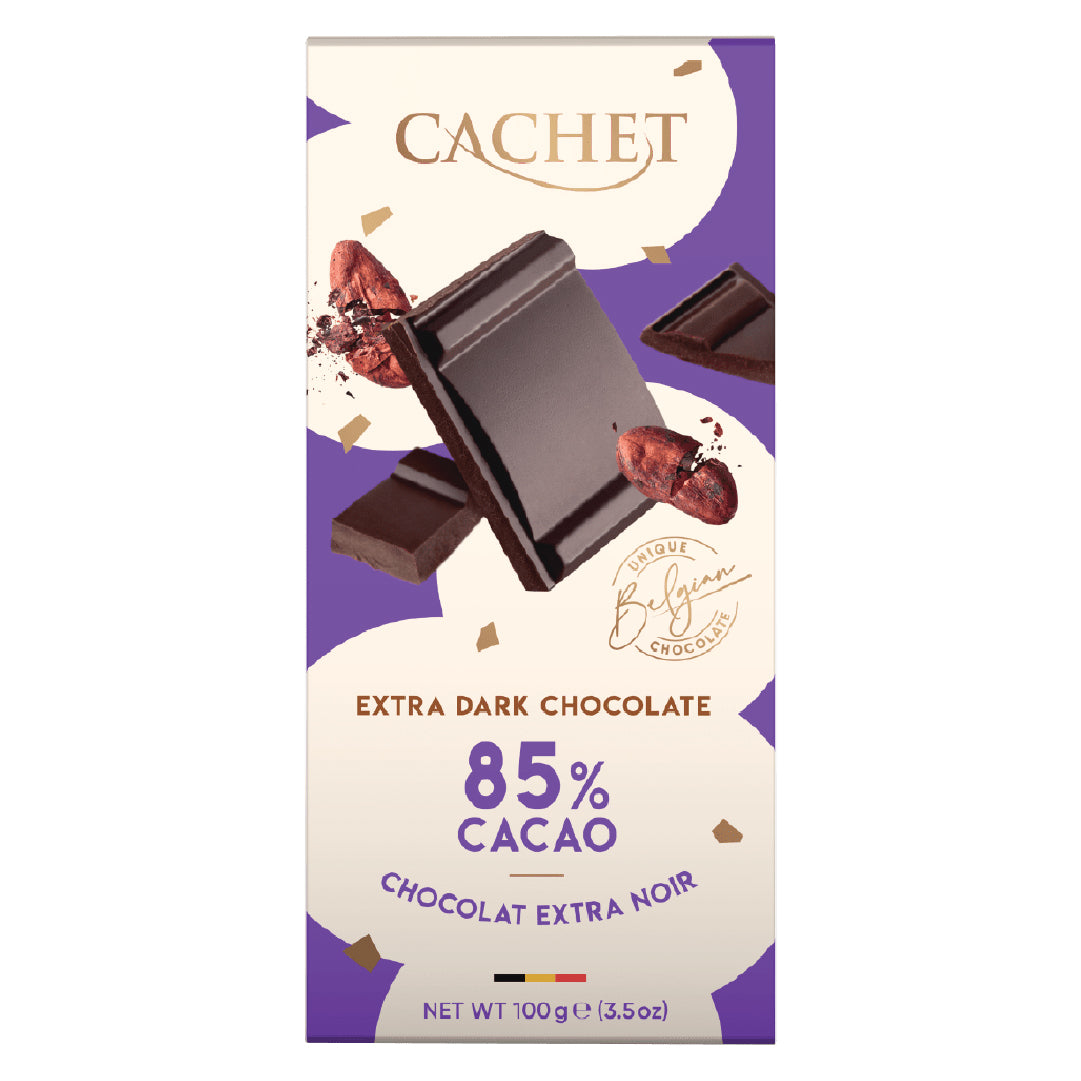 Barra Chocolate Extra Negro 85 Cachet 100 g