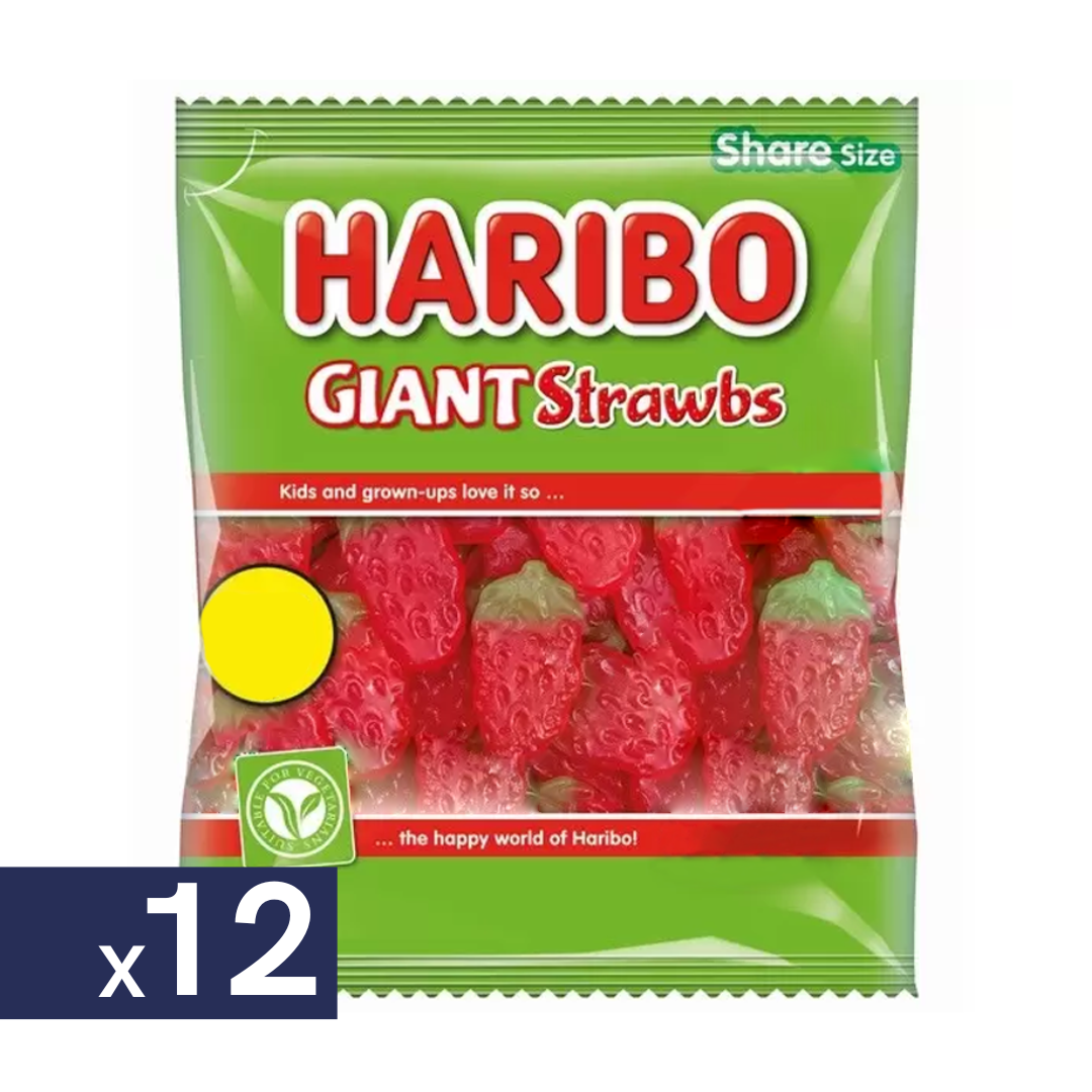 Gomitas Giant Strawbs Haribo 12 x 154 g
