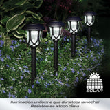 Set 4 Luces Solares Estaca Patio 40 cm Oris 1 un