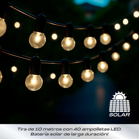 Guirnalda Decorativa Solar 40 LED 10m Oris 1 un
