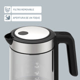 Hervidor Eléctrico Vidrio Blue Led 1,7 L Bhern 1 un