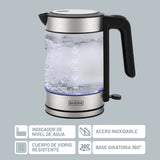 Hervidor Eléctrico Vidrio Blue Led 1,7 L Bhern 1 un