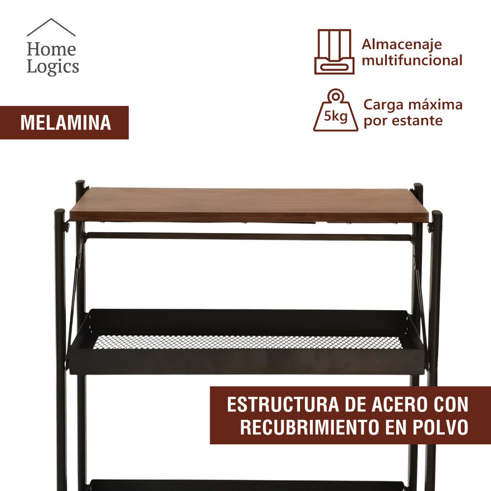 Carrito Multifuncional 3 Niveles con Ruedas Home Logics 1 un