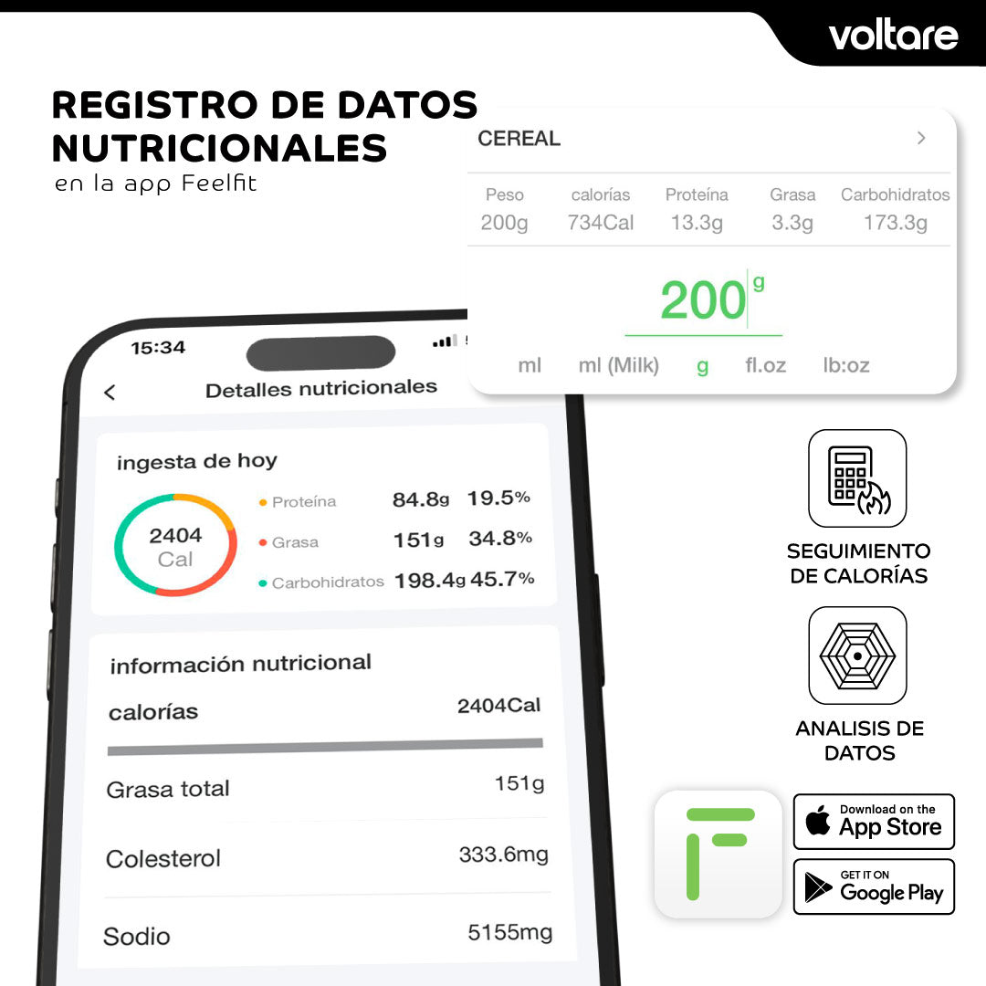 Báscula para Cocina Digital Inteligente Voltare 1 un