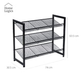 Rack Organizador Zapatos 3 Niveles Black Home Logics 1 un