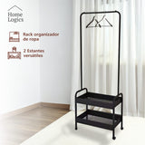 Rack Organizador Ropa 2 Niveles Black Home Logics 1 un