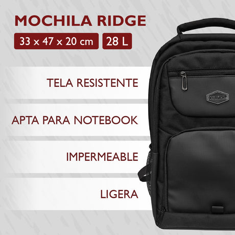 Mochila Ridge Black Dourmont 1 un