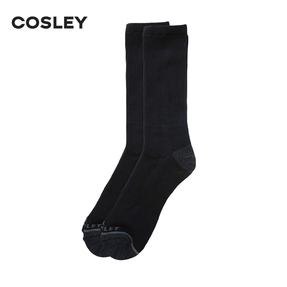 Calcetines Hombre Cushion Crew Black Cosley Pack 6