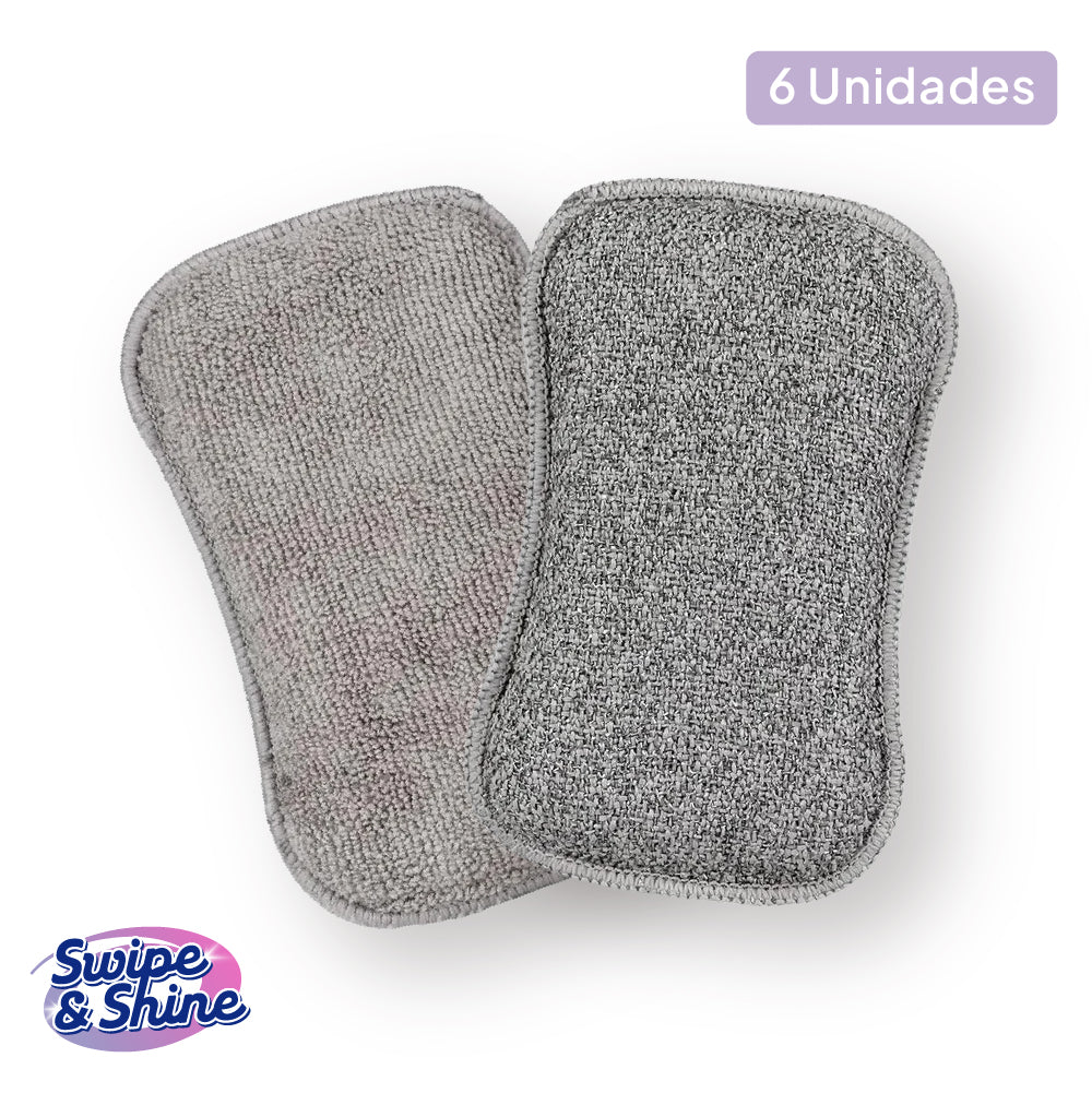 Set de 6 Esponjas Doble Función Swipe & Shine