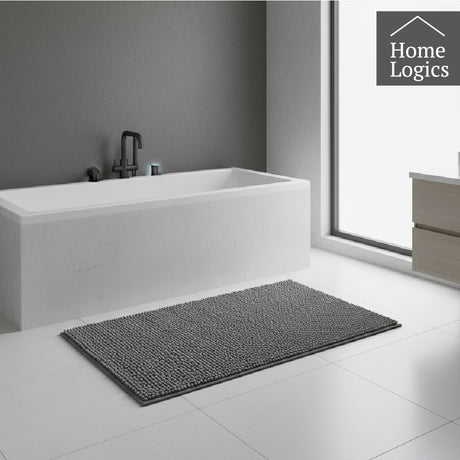 Mat de Baño Chenille Dark Gray 50 x 80 Home Logics 1 un
