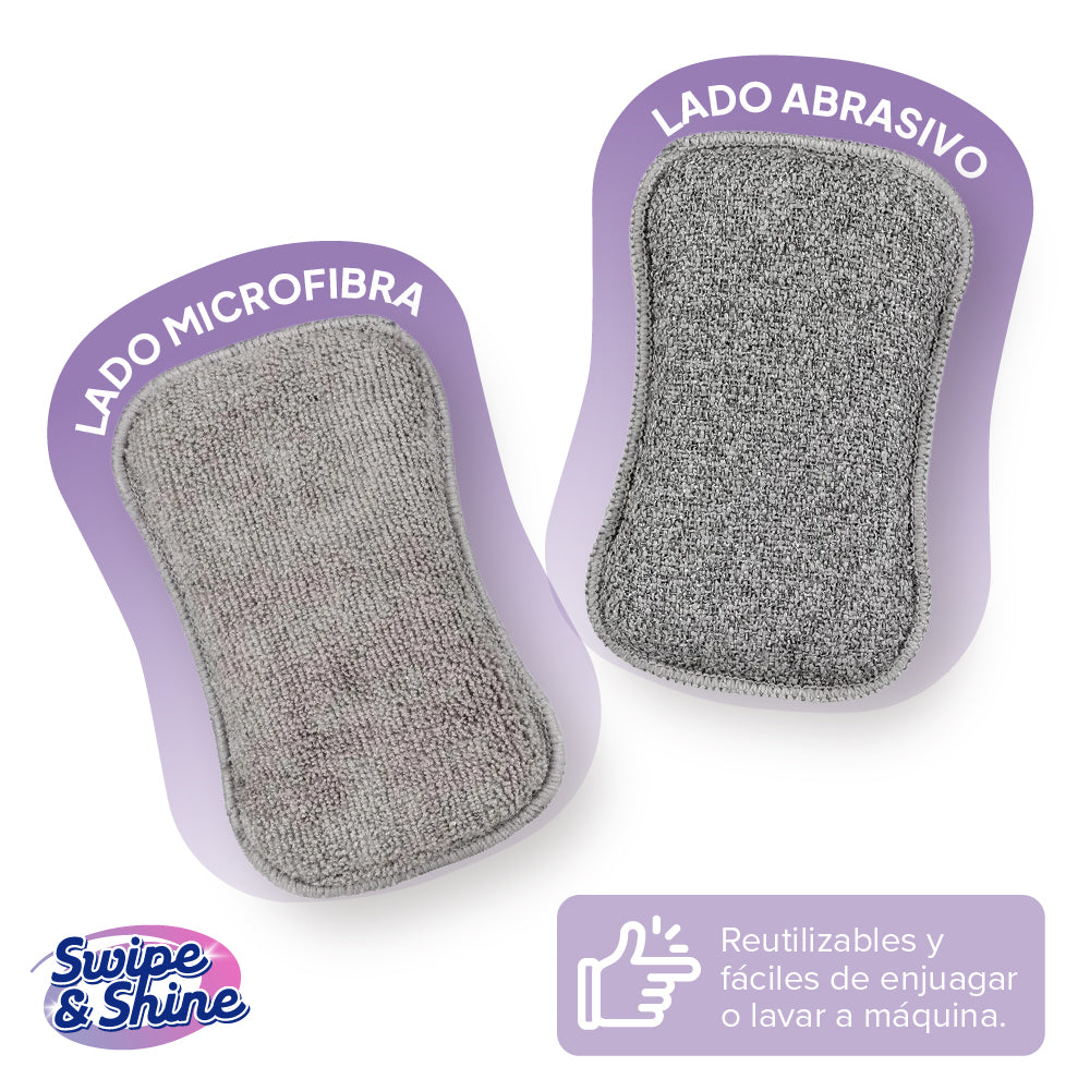 Set de 6 Esponjas Doble Función Swipe & Shine