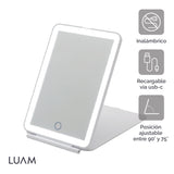 Espejo Maquillaje Portátil Led Luam 1 un