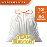 Bolsas Basura Cocina 61 x 69 cm Canway 80 un