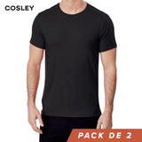 Poleras Negras Instant Cool Cuello Redondo Pack 2 Cosley