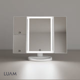 Espejo Maquillaje Triple Aumento Led Luam 1 un