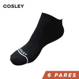 Calcetines Mujer Cushion No Show Black Cosley Pack 6