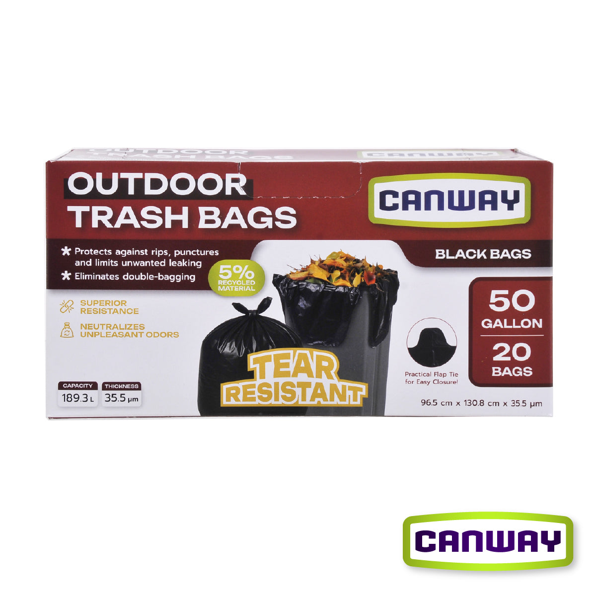 Bolsas Basura Exteriores 97 x 131 cm Canway 20 un