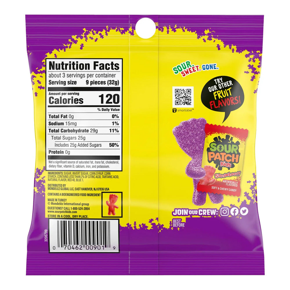 Gomitas Uva Sour Patch Kids 101 g