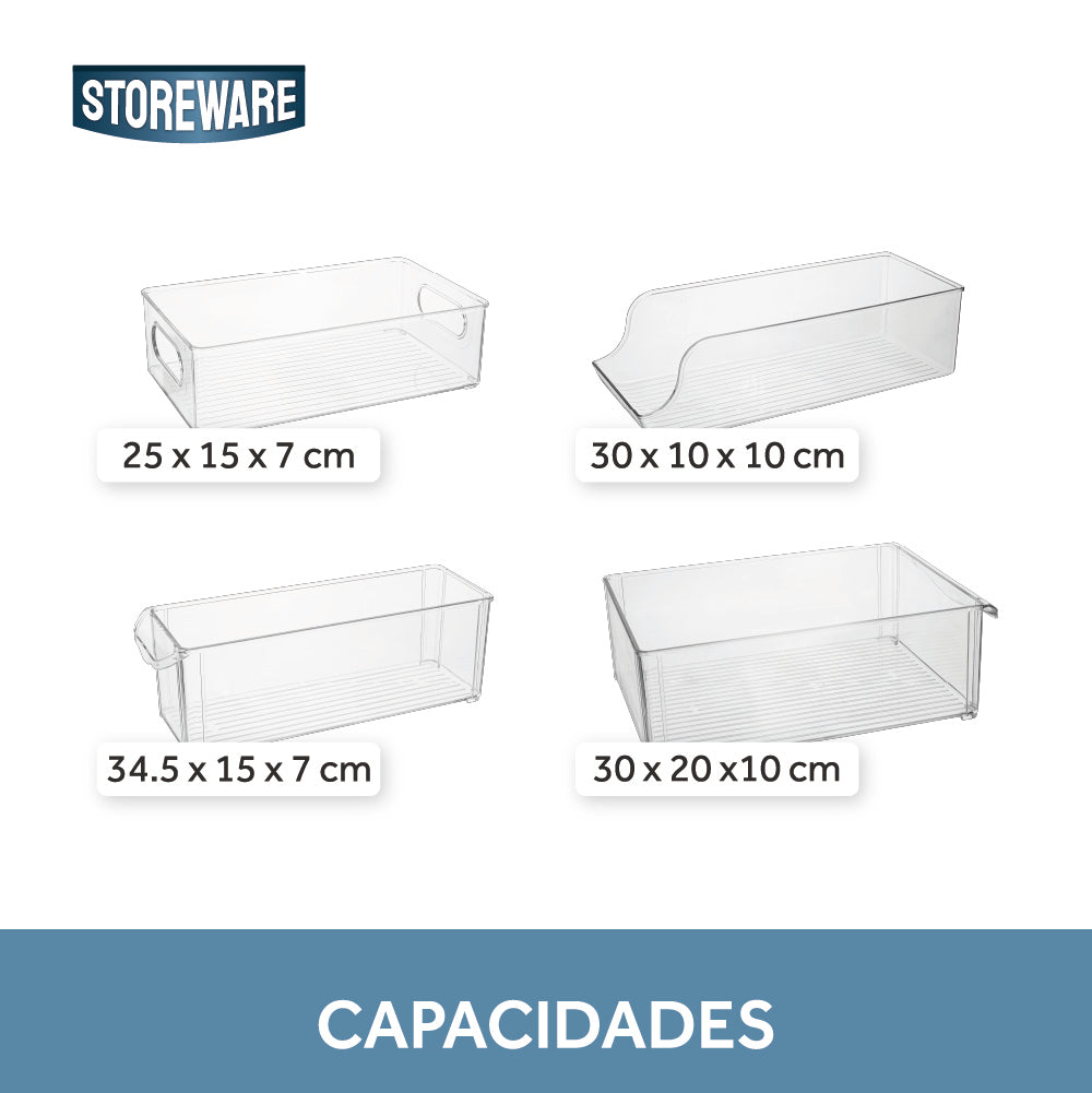 Set 4 Organizadores de Refrigerador Storeware 4 un