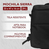 Mochila Viaje Sierra Black Dourmont 1 un