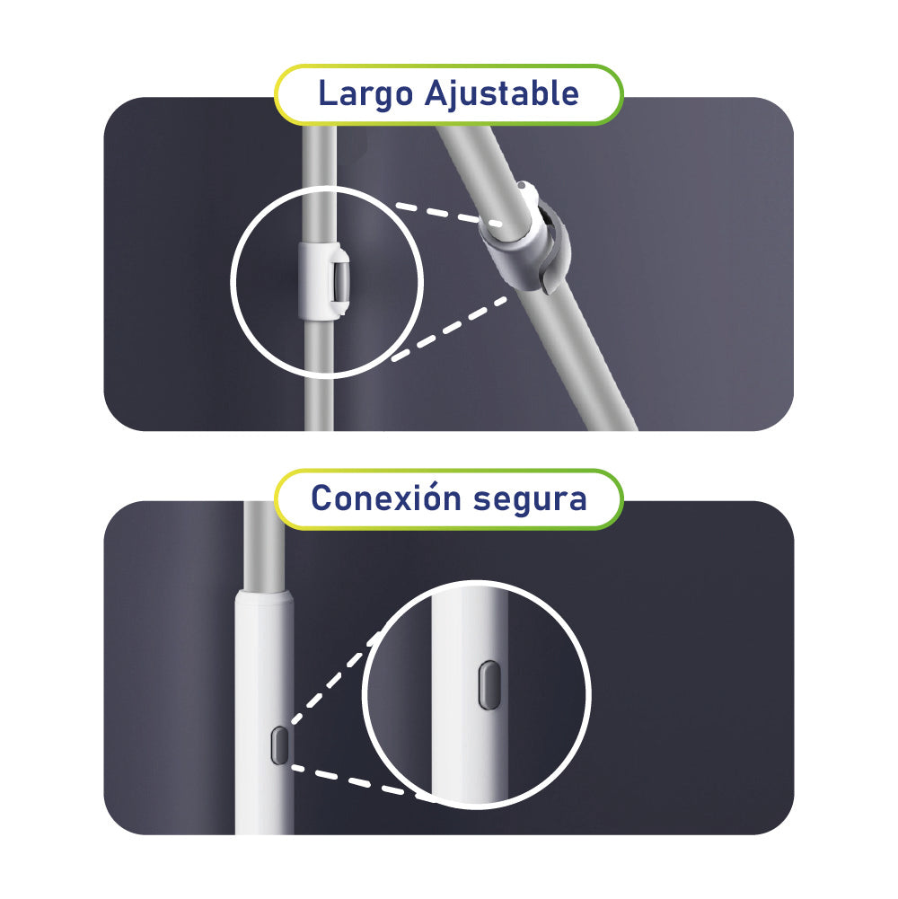 Limpia Vidrios de Largo Alcance 140 cm con Repuesto Clynder 1 un