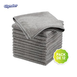 Set 12 Paños Microfibra Multisuperficie Gray Clynder 1 un