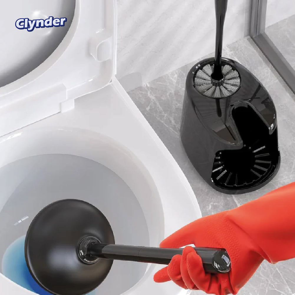 Set Sopapo con Cepillo Inodoro Black Clynder 1 un