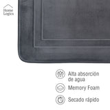 Alfombra Baño Memory Foam Dark Grey 50 x 80 cm Home Logics 1 un