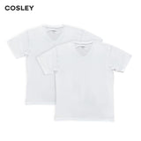 Poleras 100% Algodón Blancas Cuello V Pack 3 Cosley