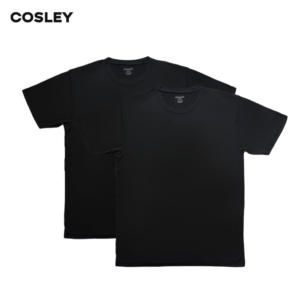Poleras Negras Instant Cool Cuello Redondo Pack 2 Cosley